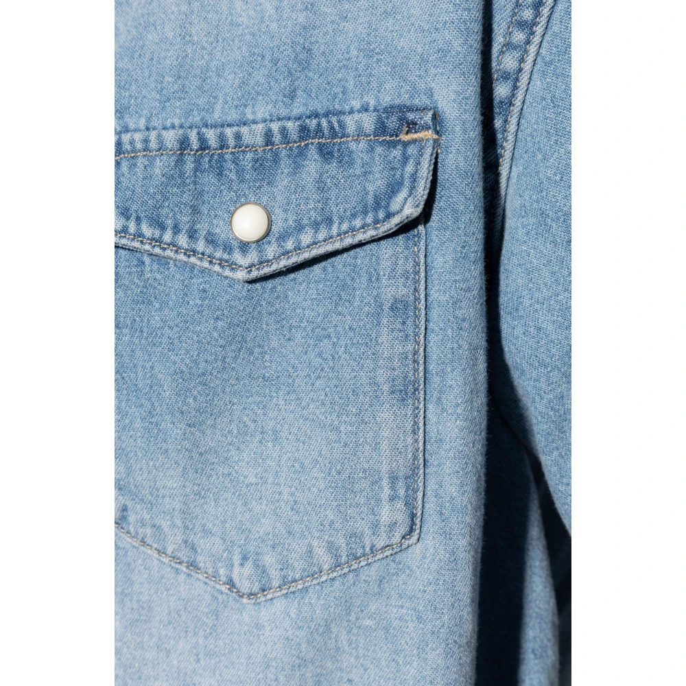 AllSaints Denim Shirt Macgowan Blue Heren