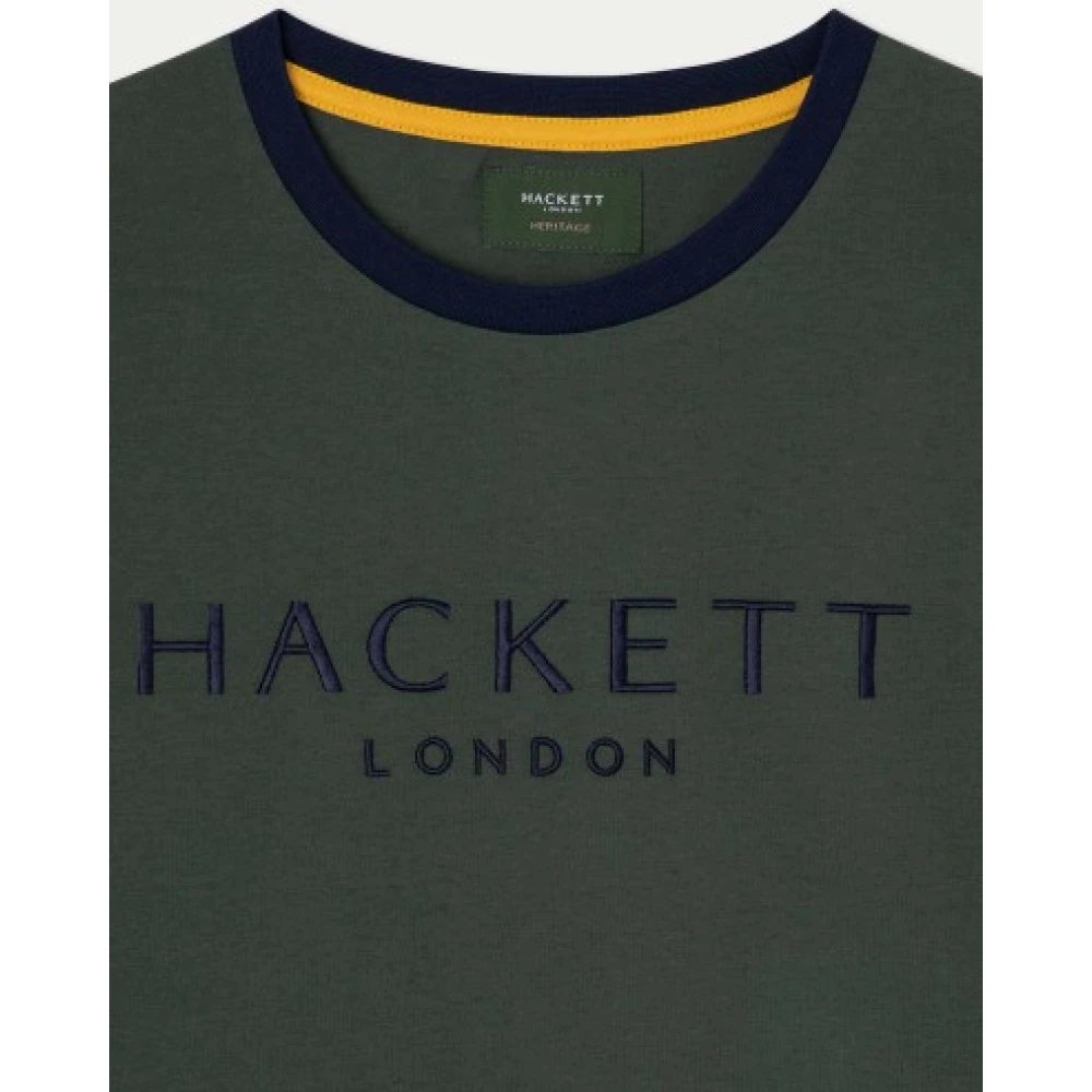 Hackett Heren Katoenen T-Shirt Green Heren