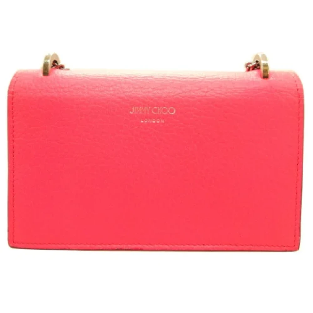 Jimmy Choo Pre-owned Fabric shoulder-bags Pink Dames
