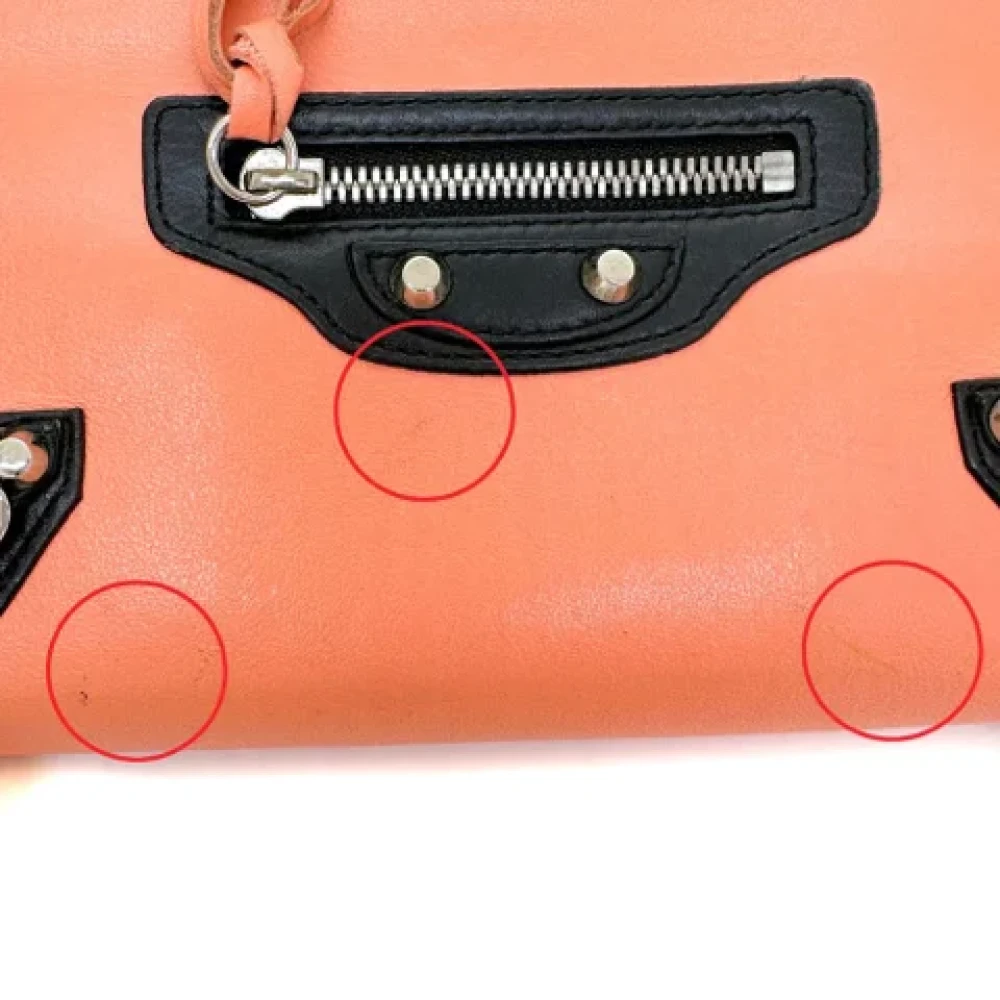 Balenciaga Vintage Pre-owned Leather wallets Orange Dames