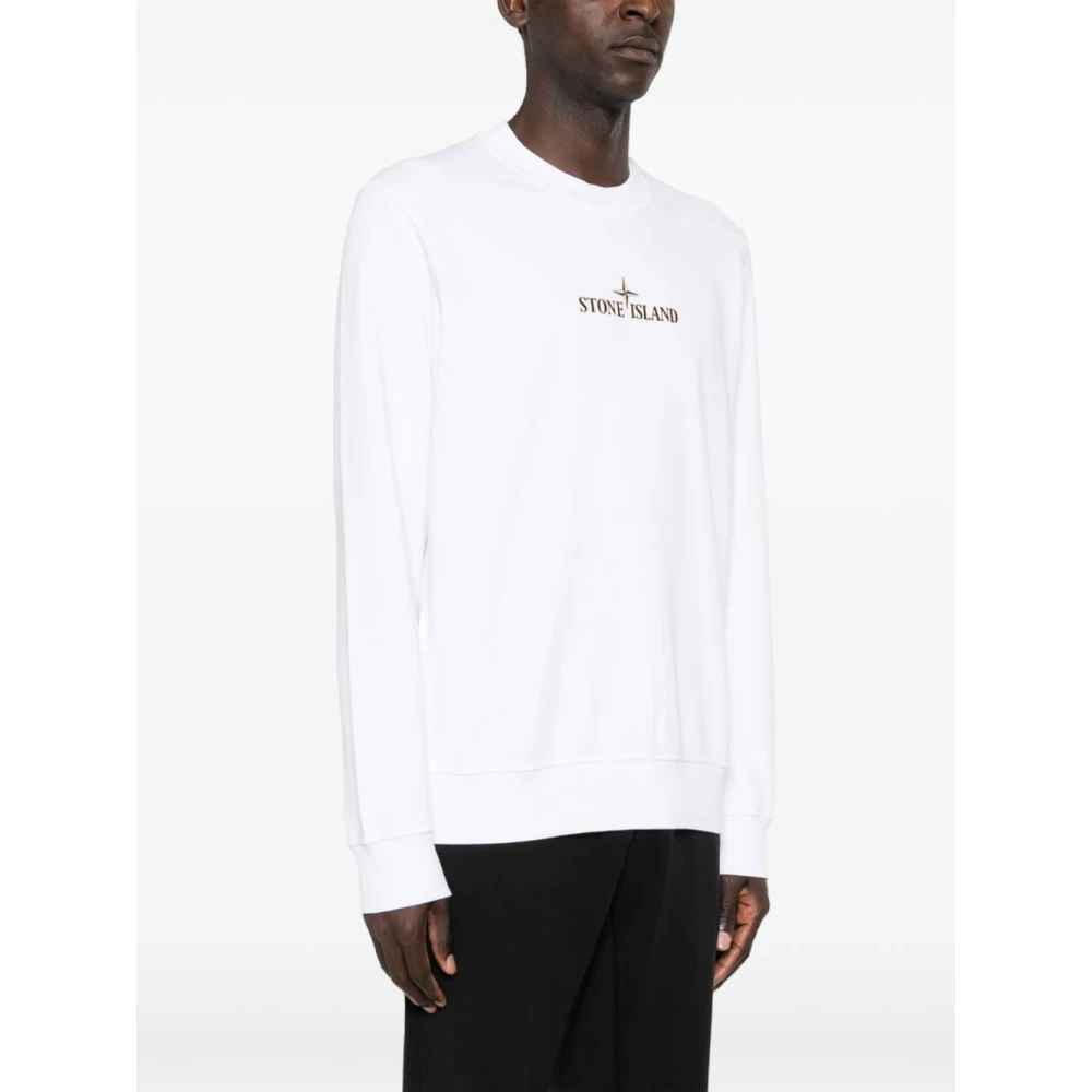 Stone Island Witte Sweater Collectie White Heren