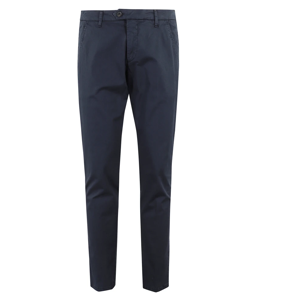 Roy Roger's Men's Blue Chinos, W36, Gabardine Chino Trousers Slim Fit