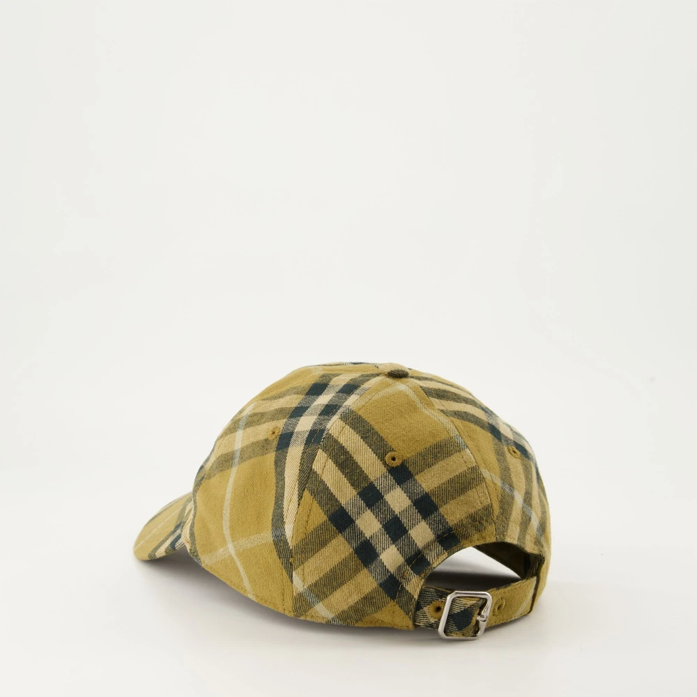 Burberry Geruite Vintage Katoenen Pet Green Unisex