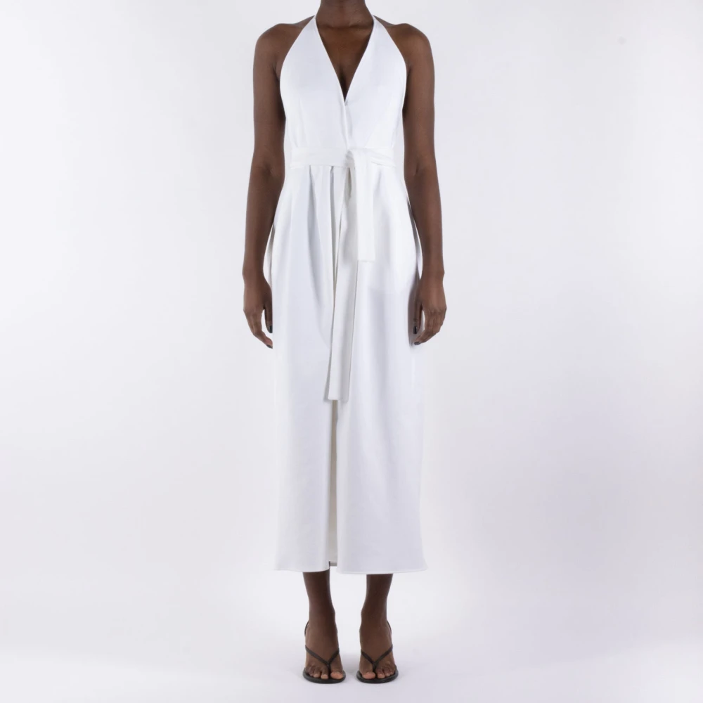 Max Mara Witte Katoenen Jurk White Dames