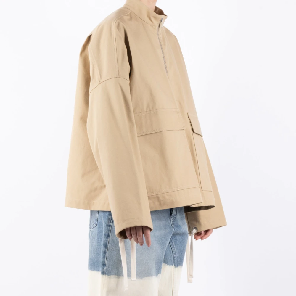 Jil Sander Beige Katoenen Jas Beige Heren