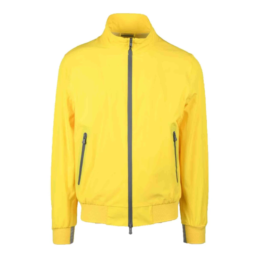 People of Shibuya Stijlvolle Capospalla Jas Polyester Elastaan Yellow Heren