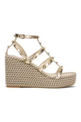 Rockstud Torchon Wedge Sandals