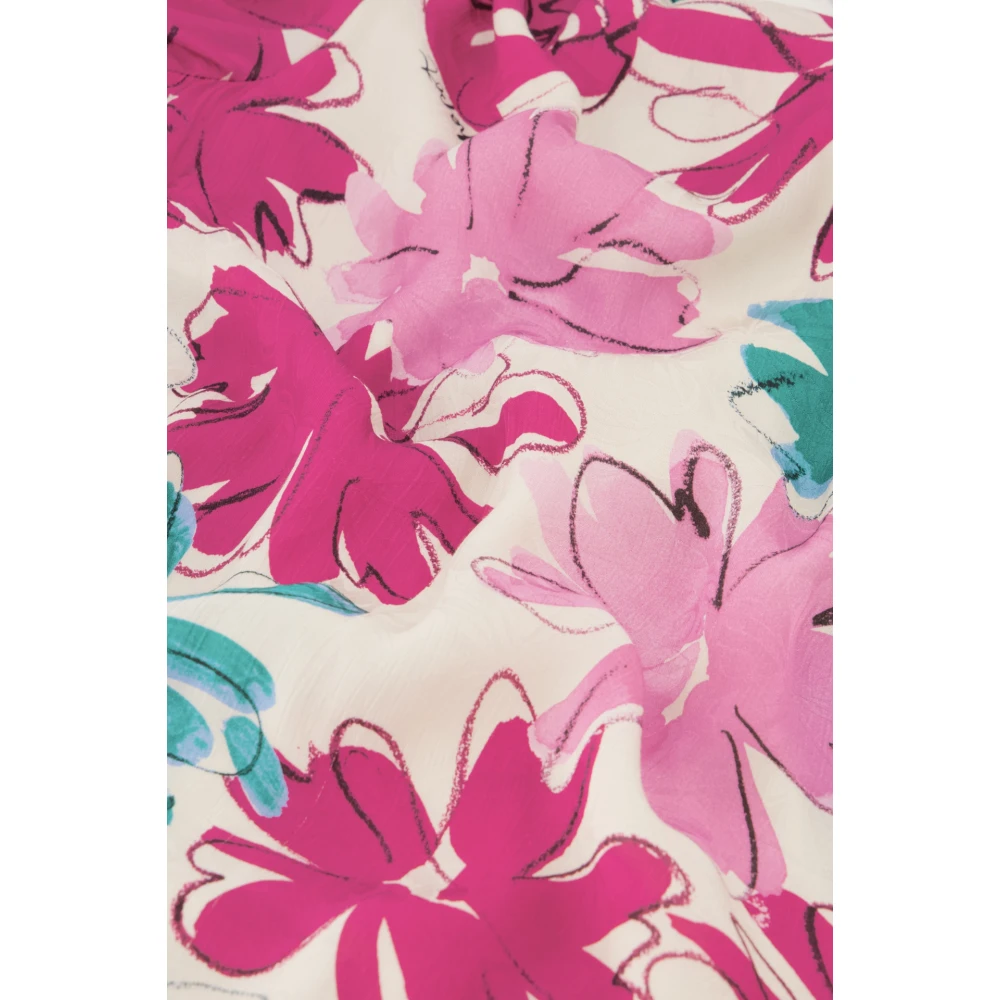 Fabienne Chapot Bloemen Midi Jurk met Open Rug Multicolor Dames