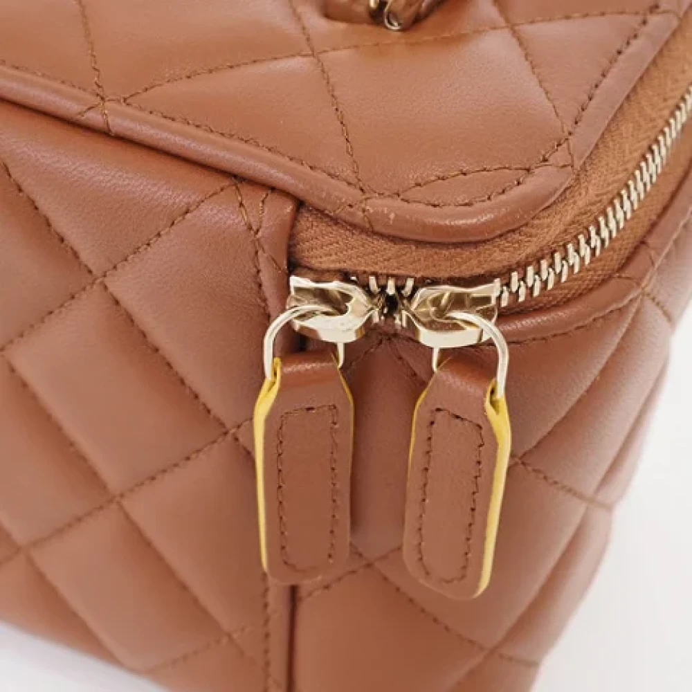 Chanel Vintage Pre-owned Leather chanel-bags Brown Dames