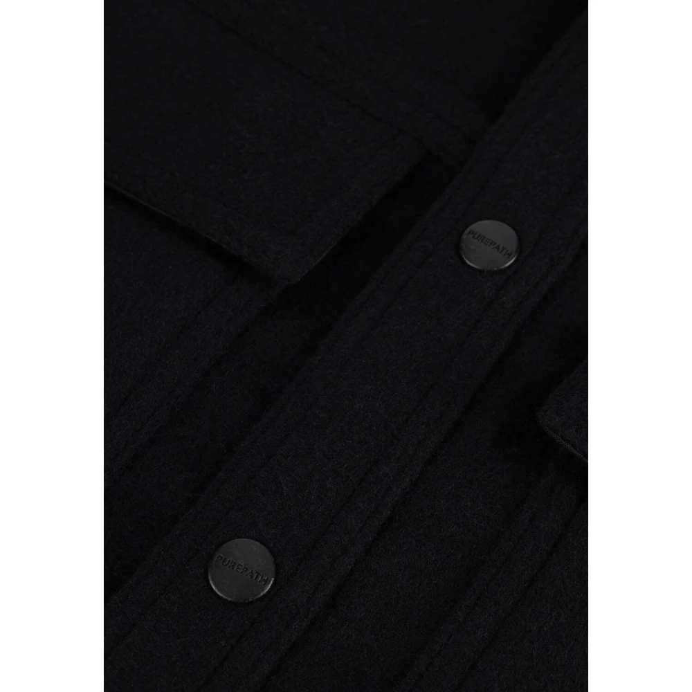 Pure Path Heren Overshirt Regular Fit Stijlvol Shirt Black Heren