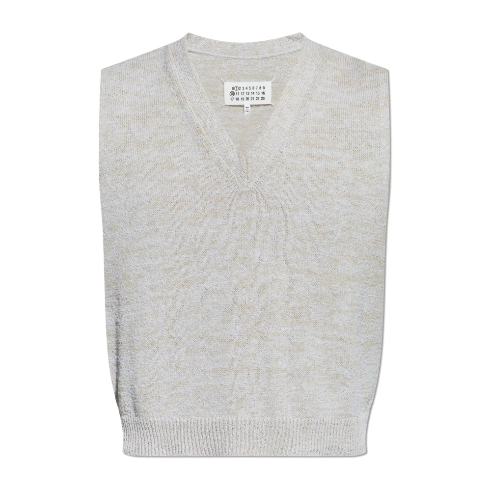 Maison Margiela Men's Gray Cotton Vest