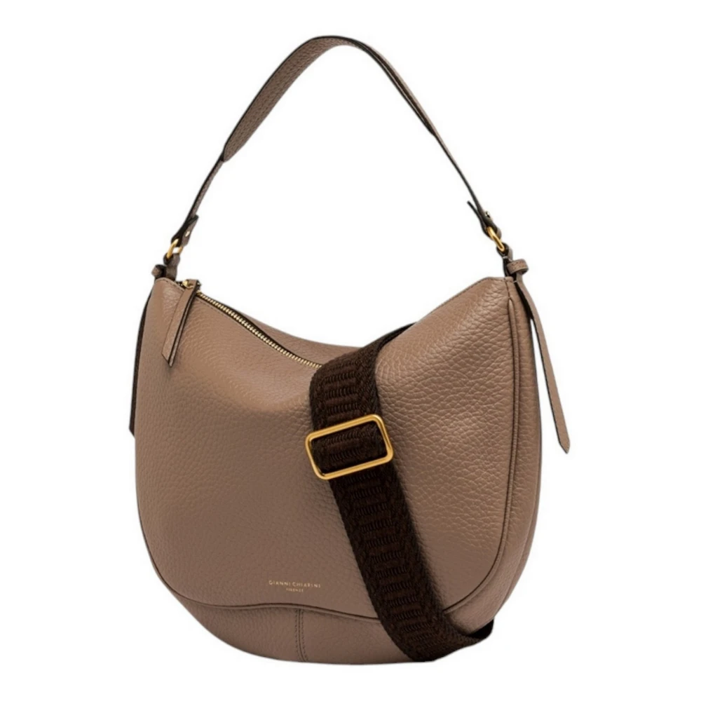 Gianni Chiarini Vintage stijl leren handtas duifgrijs Brown Dames