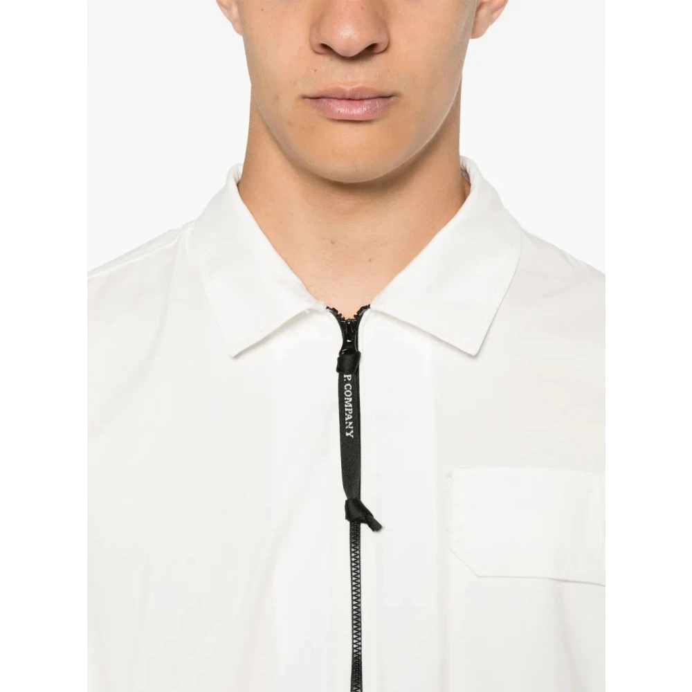 C.P. Company Witte Gauze Overshirt White Heren