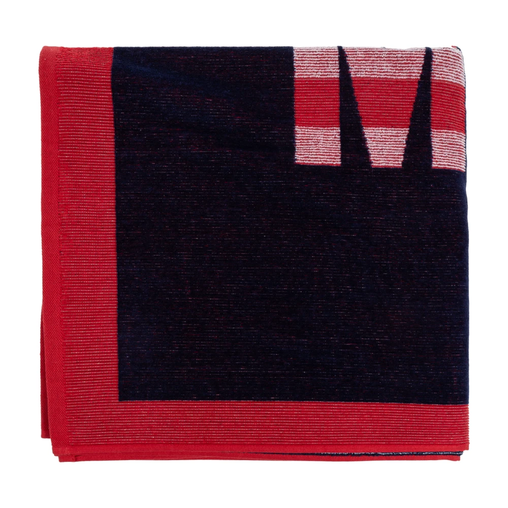 Moschino Badhanddoek met logo Blue Heren
