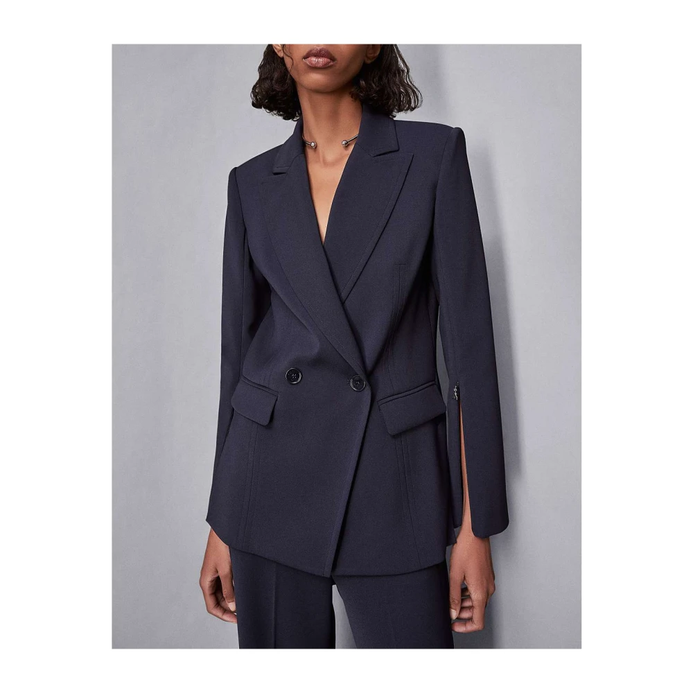PATRIZIA PEPE Dubbelborstig Essential Jas Black Dames