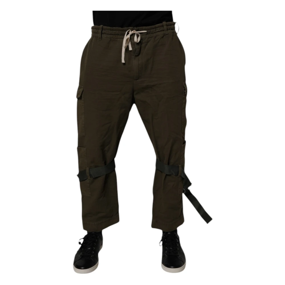 Dolce & Gabbana Men's Brown Cargo Trousers Cotton Stretch 2XL