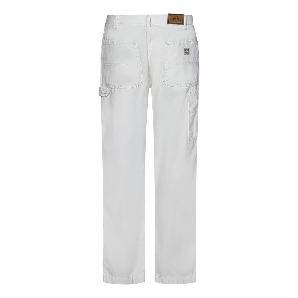 Polo Ralph Lauren Witte Jeans met Logo Label en Wijde Pijpen White Heren