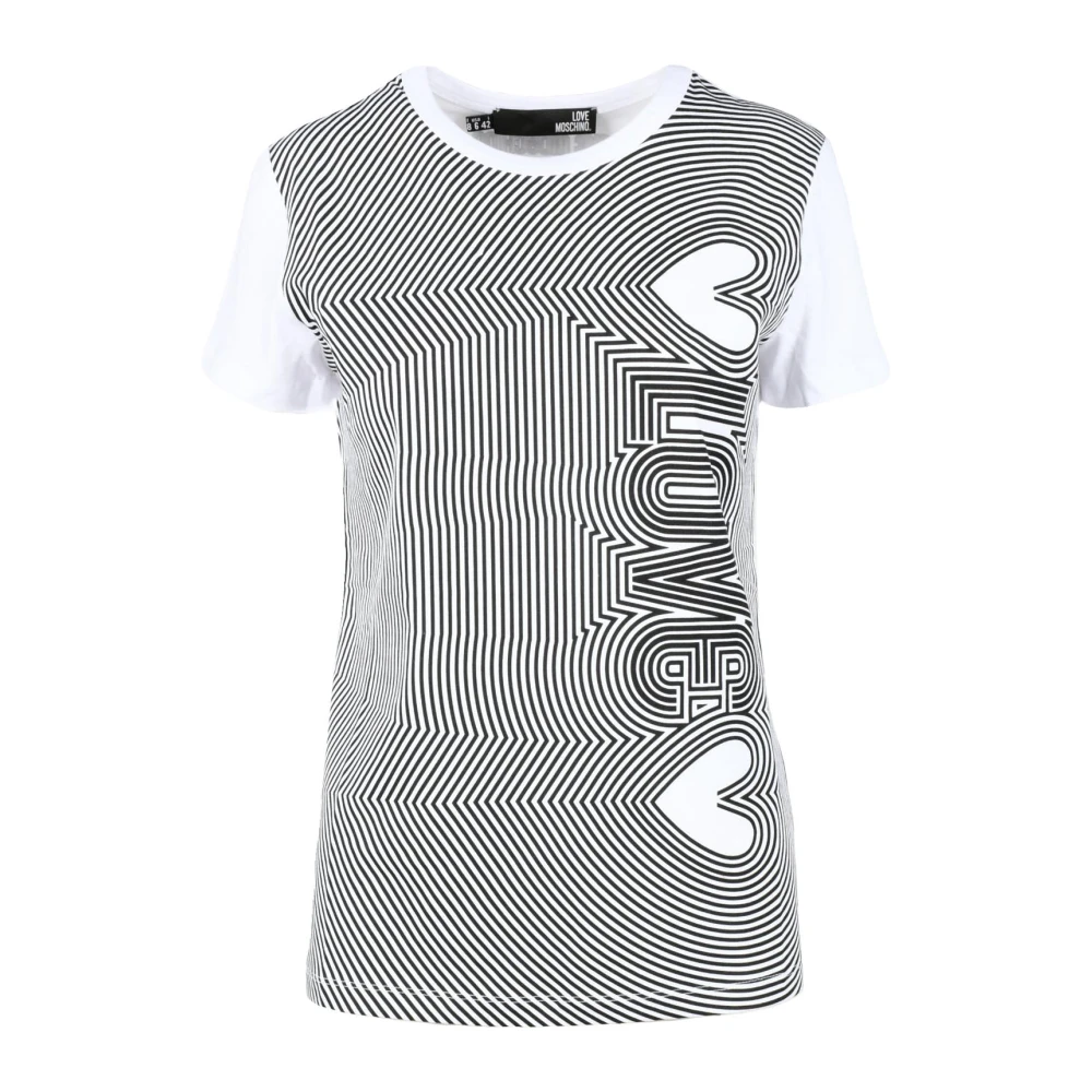 Love Moschino Katoen Elastaan T-shirt Multicolor Dames
