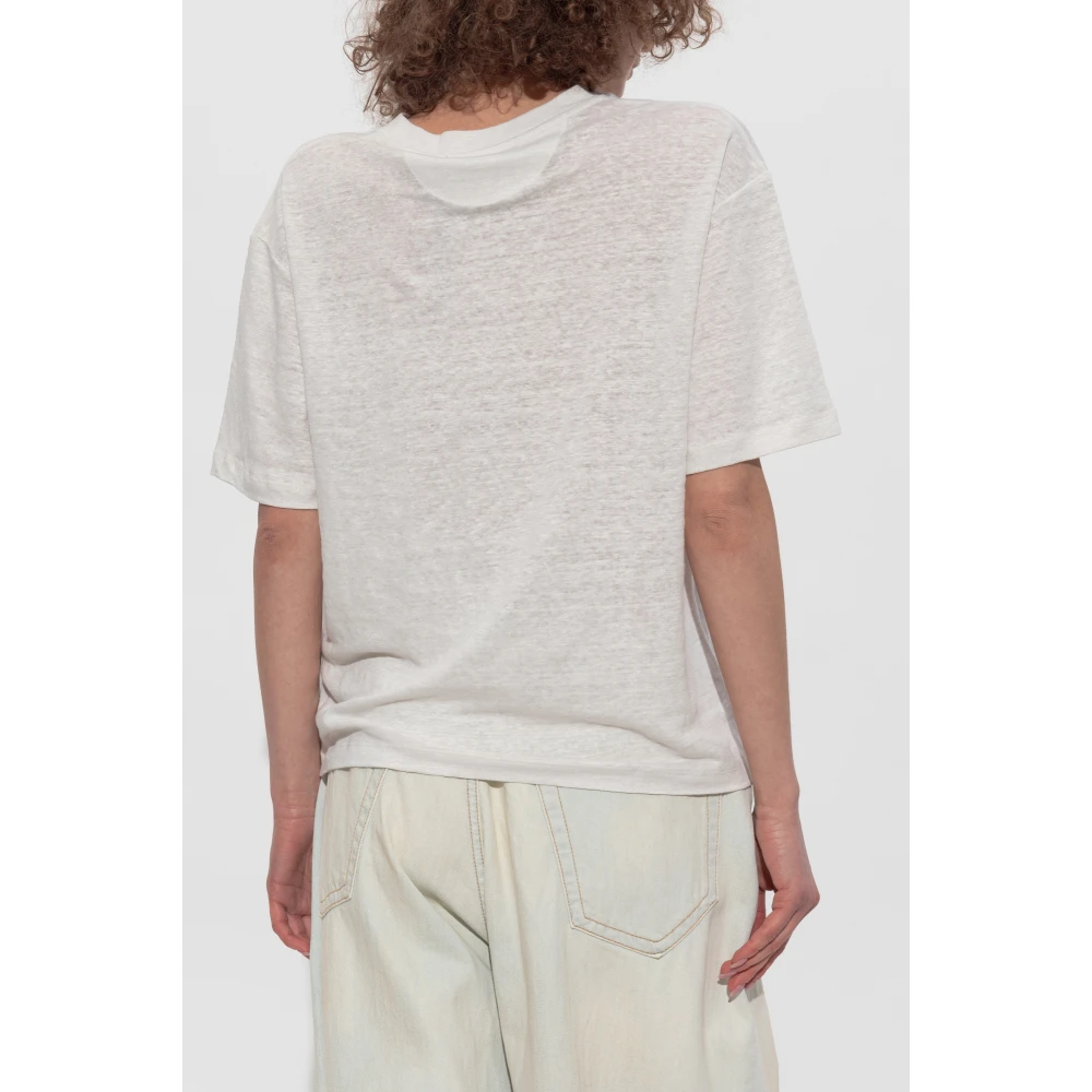 Golden Goose Linnen T-shirt Beige Dames