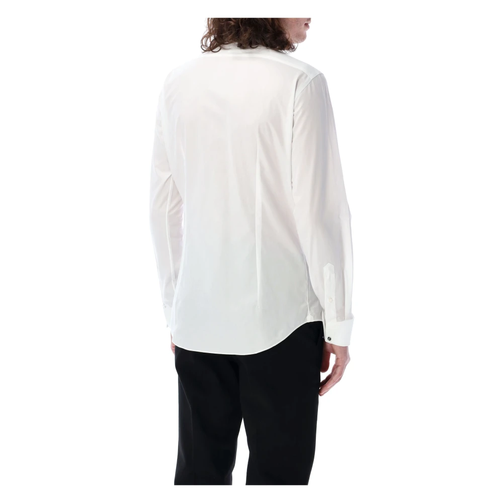 Junya Watanabe Witte Smocking Shirt met Vleugel Kraag White Heren