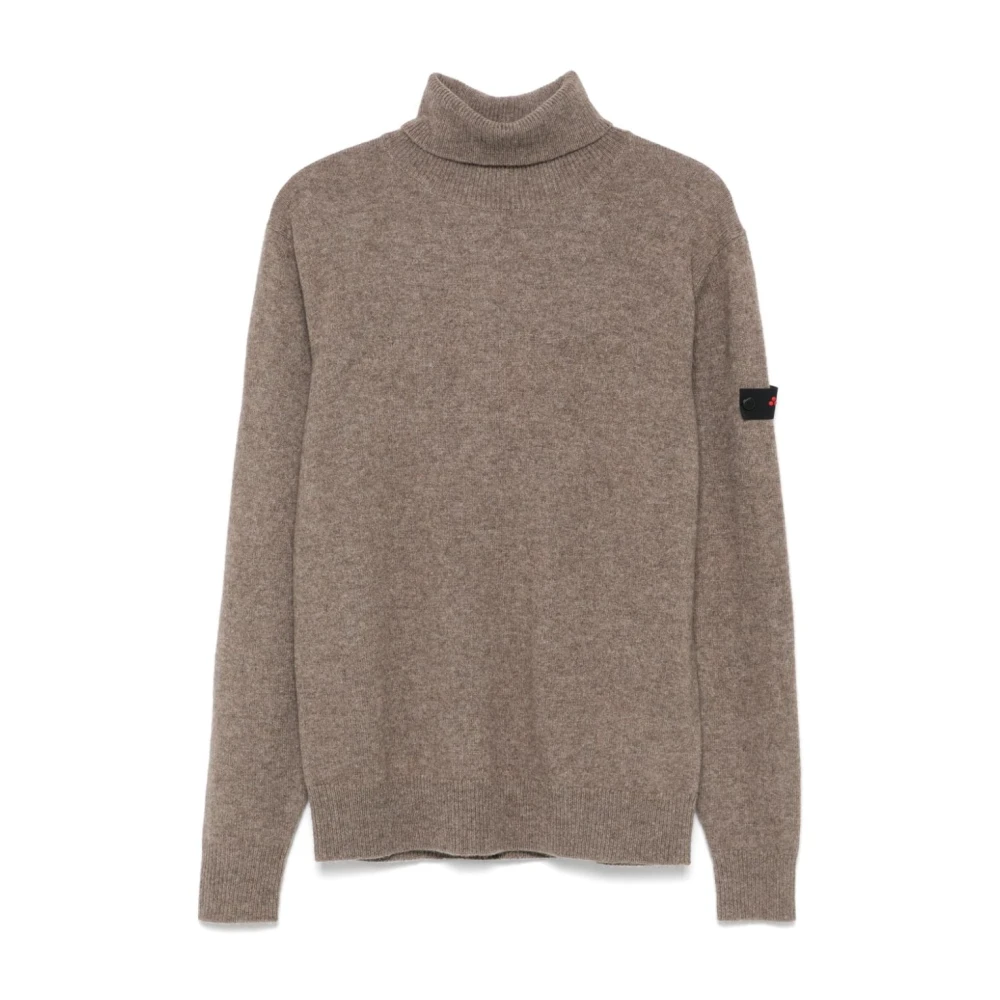 Peuterey Grijze Wollen Blend Gebreide Trui Gray Heren