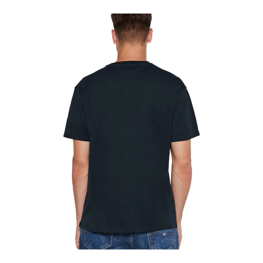 Tommy Jeans Blauw Logo Katoenen T-shirt Blue Heren