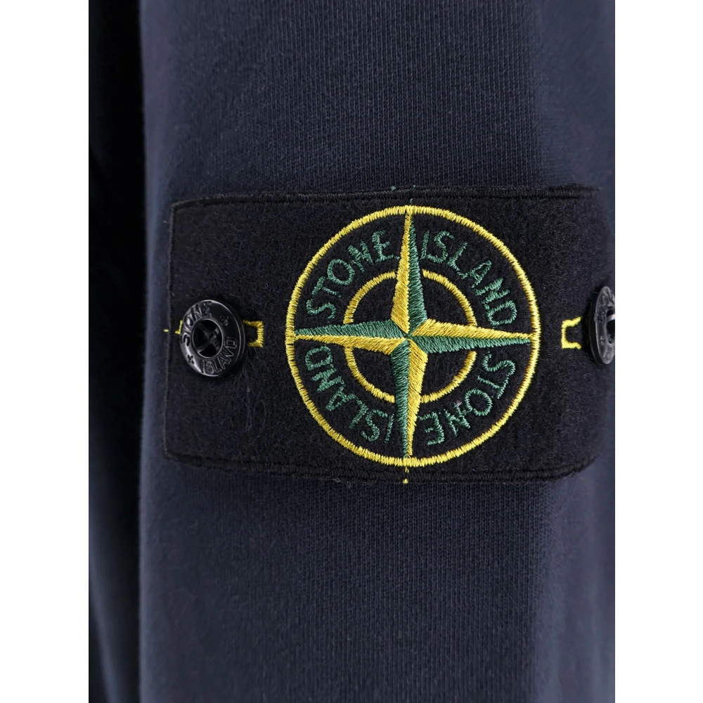 Stone Island Biologische Hoodie met Kangoeroezak Blue Heren