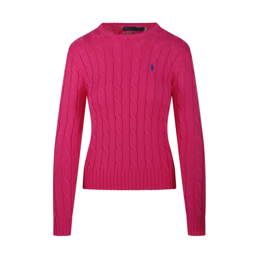 Ralph Lauren Women's Pink Round-Neck Knitwear, M, Julianna Long Sleeve Pullover