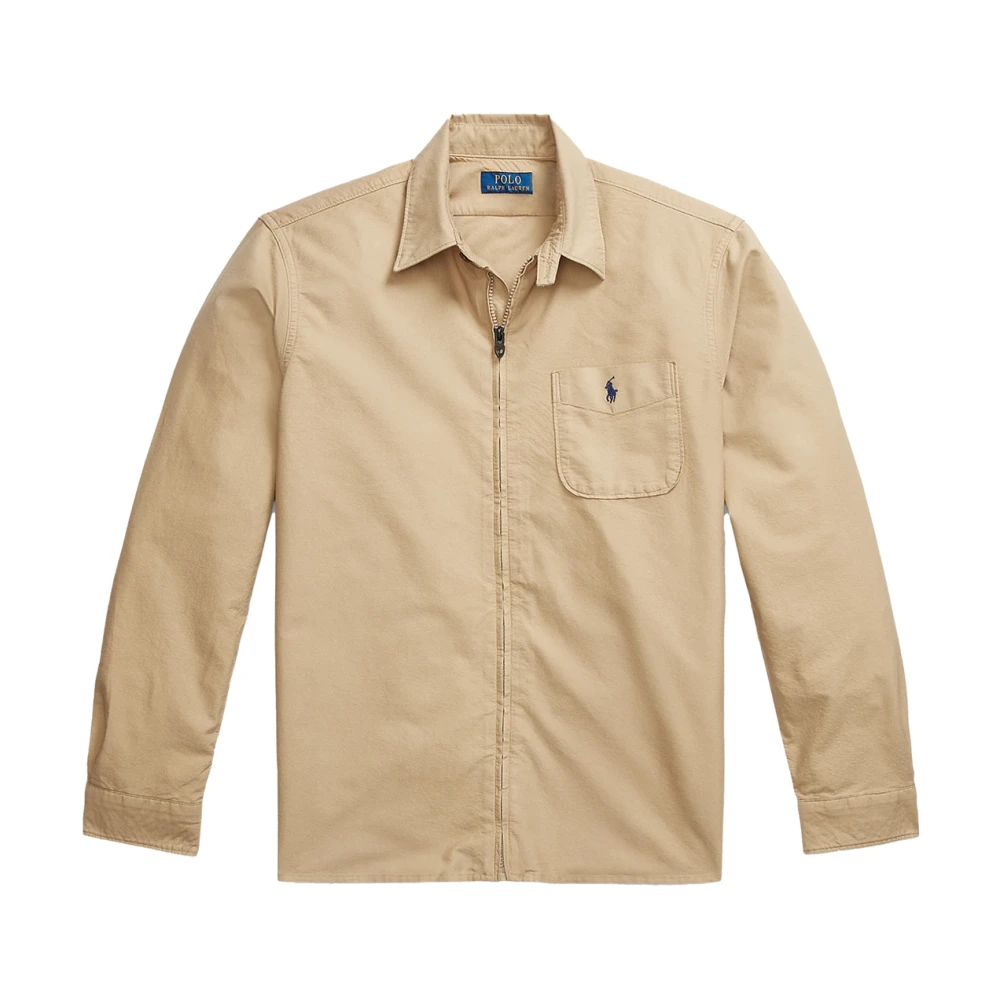 Ralph Lauren Polo overshirt Lichtbruin Brown Heren