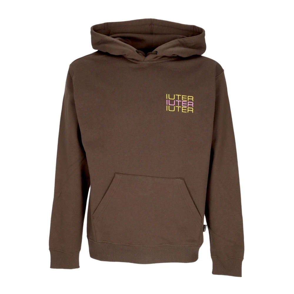 Iuter Skull Spine Lichtgewicht Hoodie Bruin Brown Heren