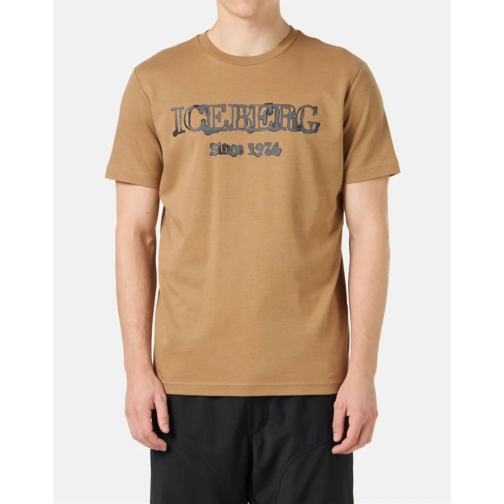 Iceberg T-shirt met ijsberglogo Brown Heren