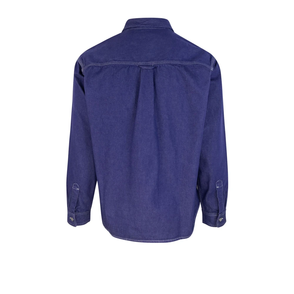 Carhartt WIP Blauwe Denim Overhemd Jas Blue Heren