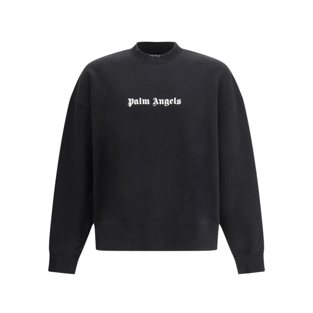 Palm Angels Iconisch Monogram Sweatshirt Black Heren