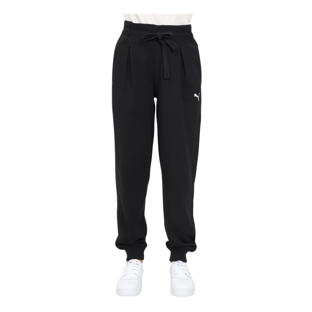 Puma Sportieve Zwarte Broek met Verstelbare Tailleband Black Dames