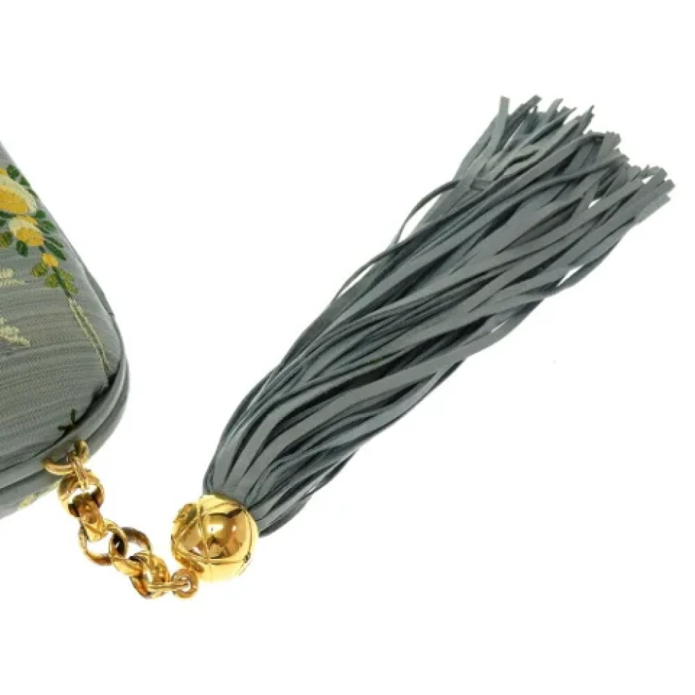 Chanel Vintage Pre-owned Canvas clutches Blue Dames