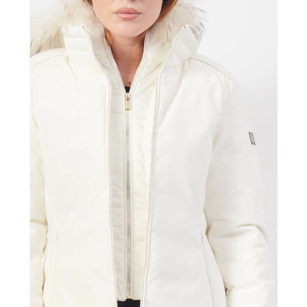 YES ZEE Ivoor Softshell Jas met Bont Capuchon Beige Dames