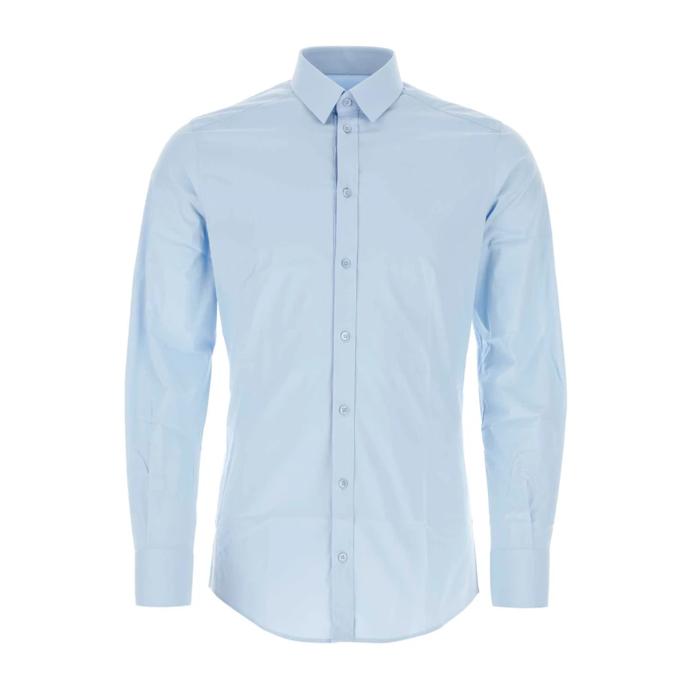 Dolce & Gabbana Men's Blue Formal Shirts, M, Stretch Poplin Shirt