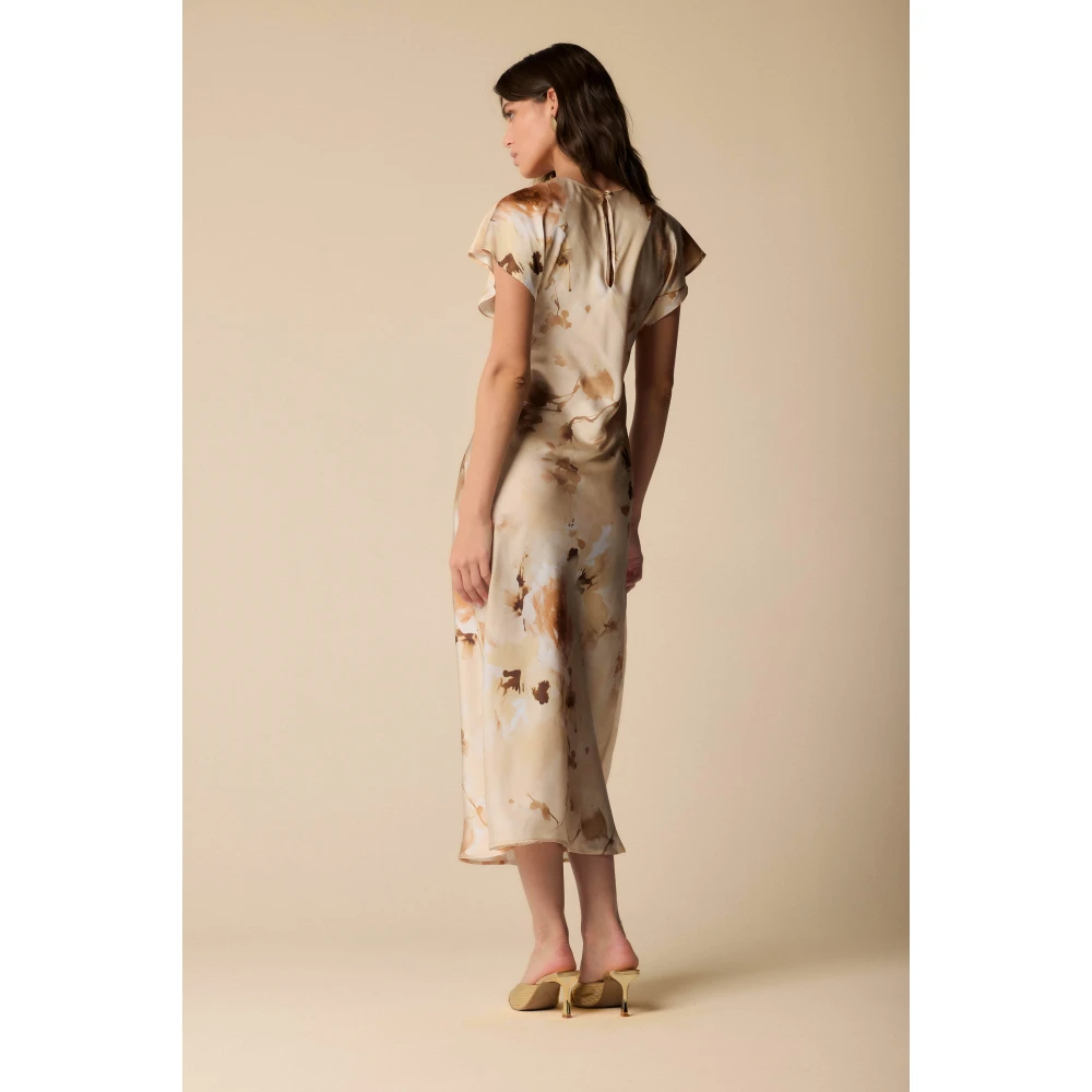 Kocca Bloemrijke midi-jurk met zachte silhouet Multicolor Dames