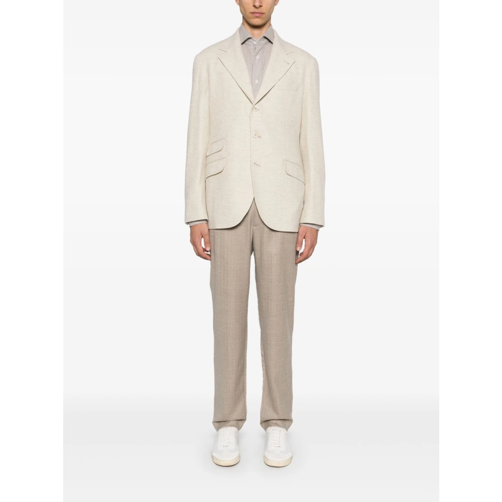 Sease Straight Trousers Beige Heren
