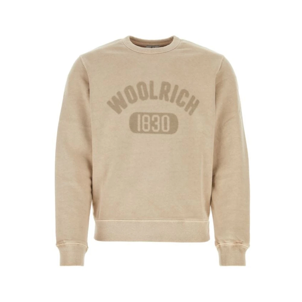 Woolrich Beige Crewneck Sweatshirt Garment Dyed Beige Heren