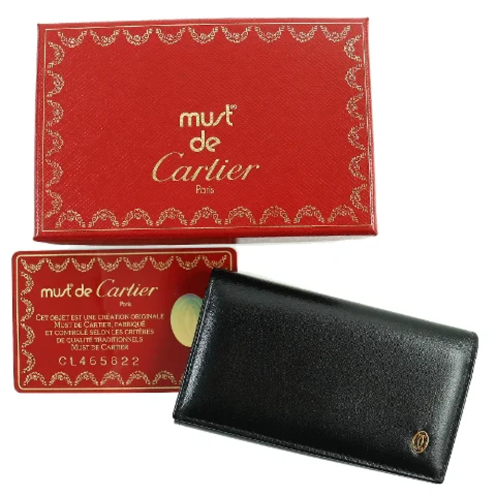 Cartier Vintage Pre-owned Leather key-holders Black Heren