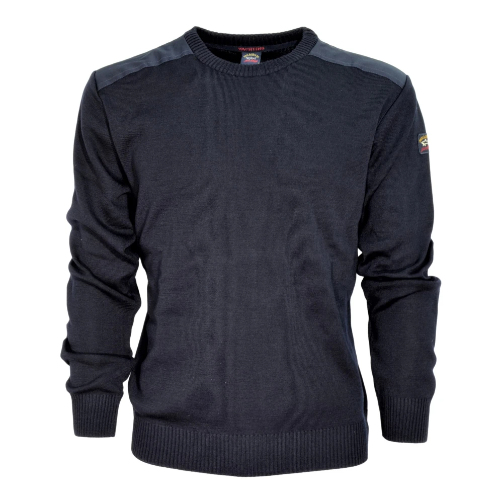 Paul & Shark Men's Blue Knitwear, Male,, Round Neck Knitwear 2XL