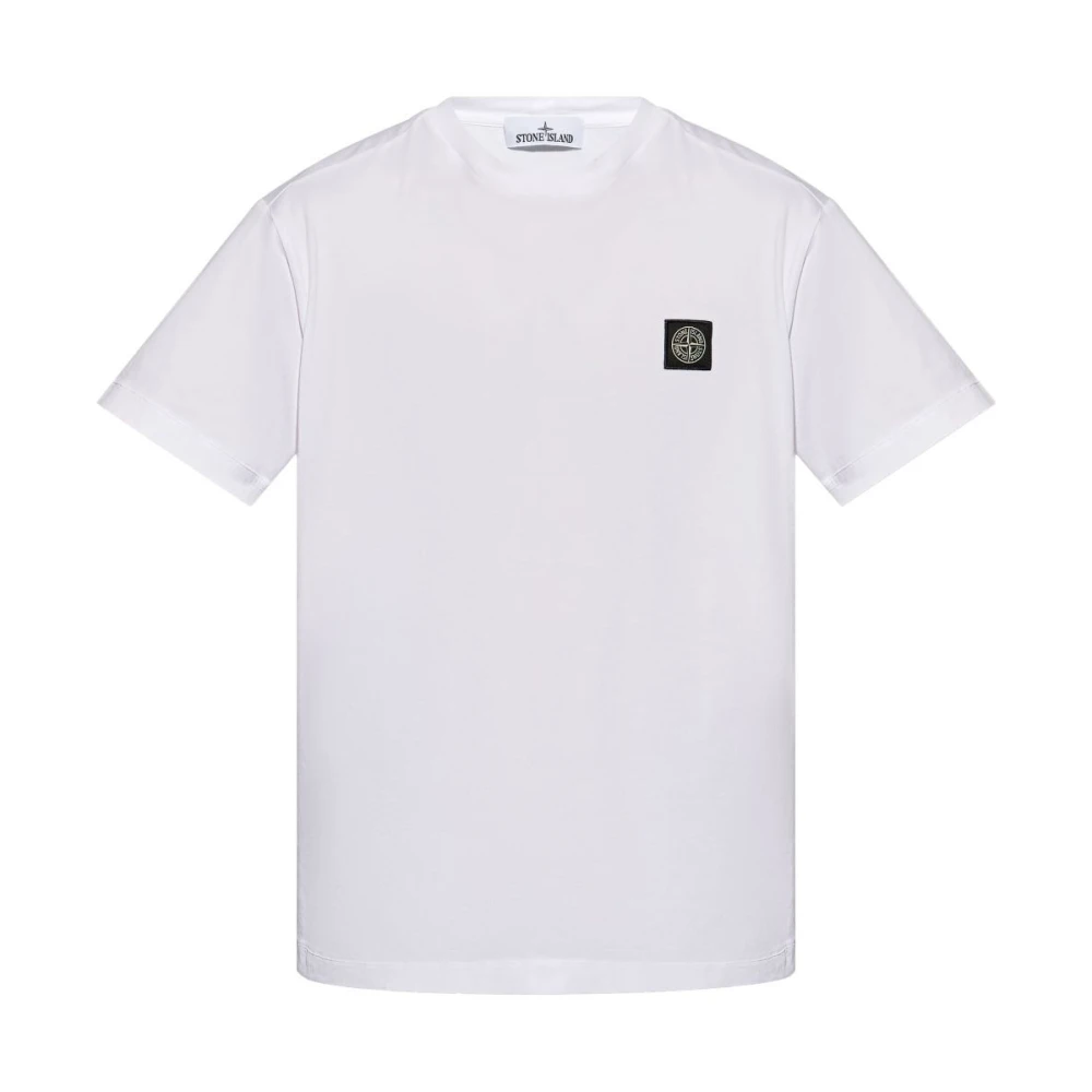 Stone Island Casual Katoenen T-shirt White Heren