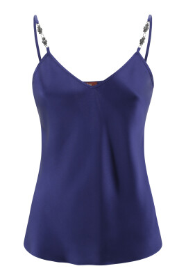blue-satin-sleeveless-top