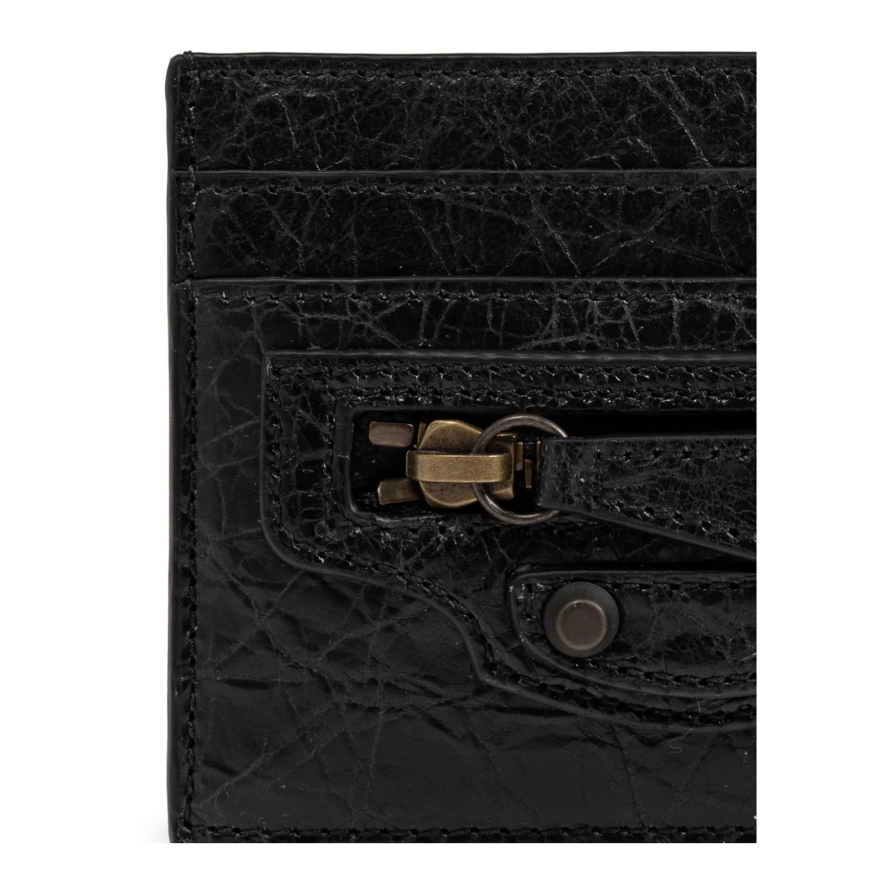 Balenciaga Leren kaarthouder Black Dames