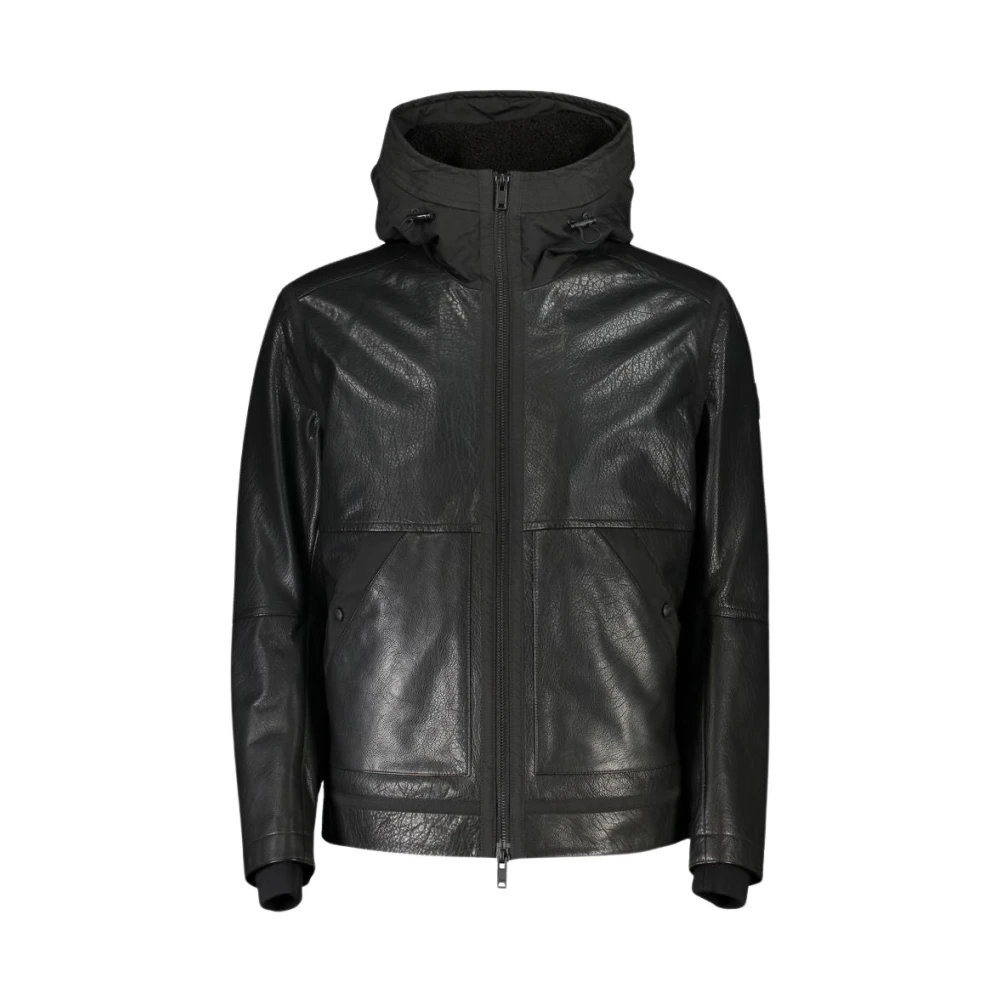 Hugo Boss Jogrid Hoodie Zwart Gerecycled Polyester Black Heren