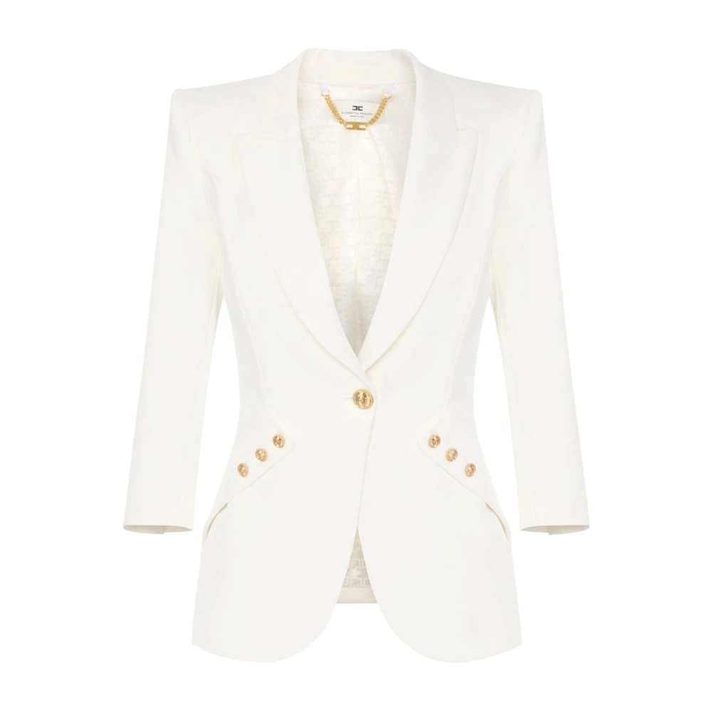 Elisabetta Franchi Witte damesjas White Dames