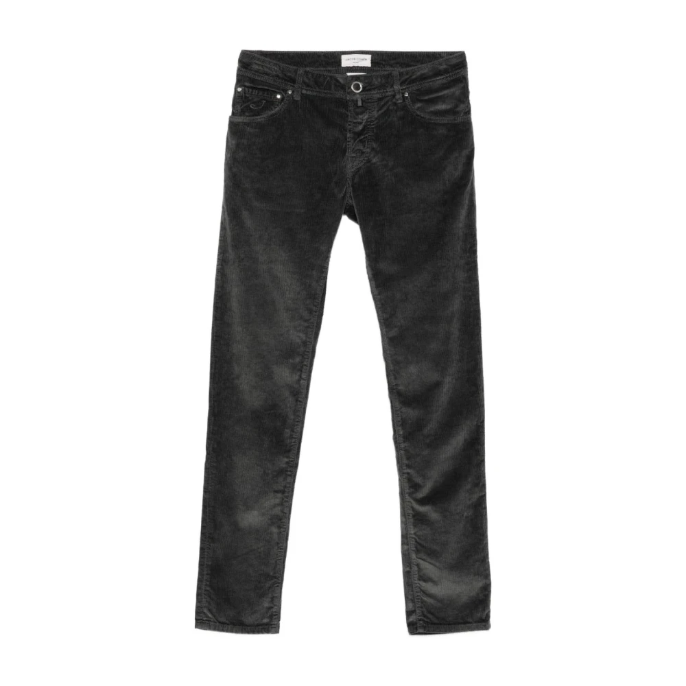 Jacob Cohën Uomo Grigio Straight Trousers