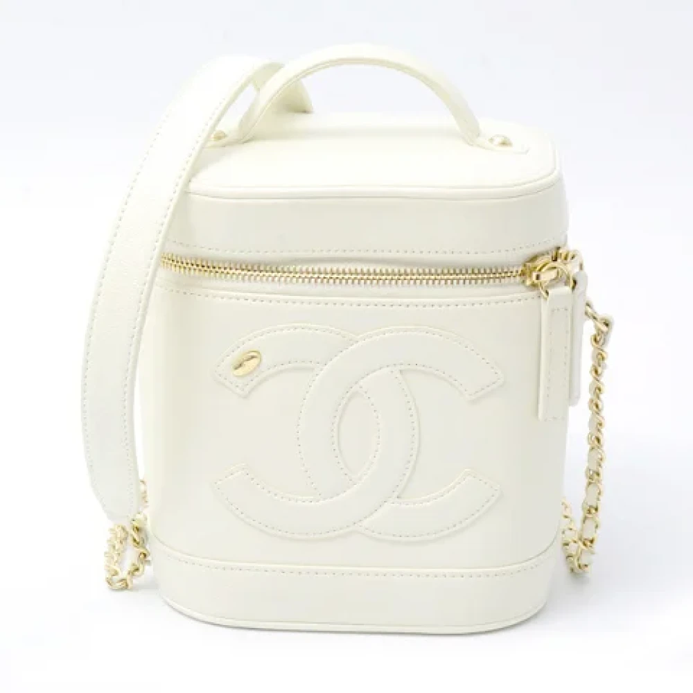 Chanel Vintage Pre-owned Leather handbags White Dames