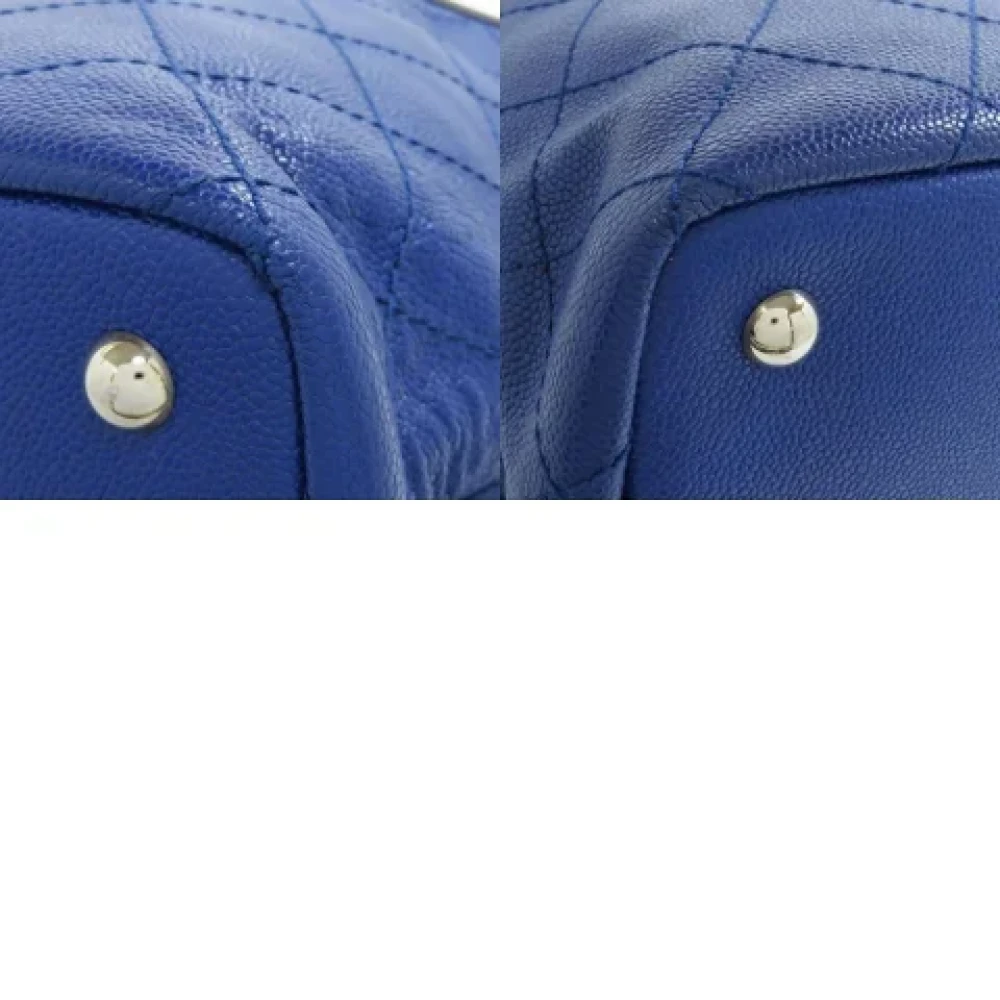 Chanel Vintage Pre-owned Leather shoulder-bags Blue Dames